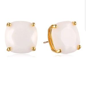 Kate Spade Earrings NWOT white & gold